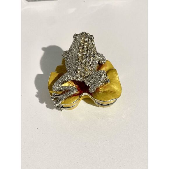 Taylor Avedon Diamond Frog Frog Jewelry / Trinket Box - Picture 5 of 8